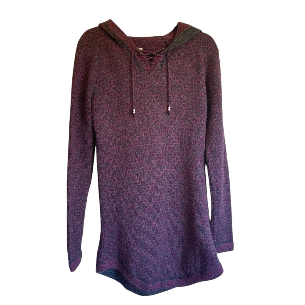 Artesania Inc Peruvian Alpaca‎ Blend Hooded Sweater Dress Hand Made Size Medium
